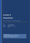 Arresten & Wetsartikelen Vereisten en Voorwaarden &mdash; Juridische Toetsingskaart