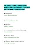 CRJ 495 SEX CRIMES CERTIFICATION EVALUATION TEST 2026 FULL QUESTIONS AND ANSWERS EXPERT VERIFIED