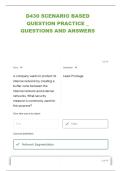 D430 SCENARIO BASED QUESTIONS AND ANSWERS