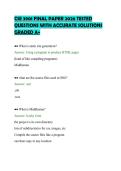CSE 3901 FINAL PAPER 2026 TESTED QUESTIONS WITH ACCURATE SOLUTIONS GRADED A&plus;