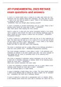 ATI FUNDAMENTAL 2023 RETAKE exam questions and answers