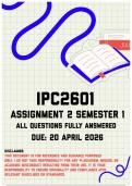 IPC2601 Assignment 2 Semester 1 Memo &vert; Due 20 April 2026