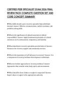 CERTIFIED PEER SPECIALIST EXAM 2026 FINAL  REVIEW PACK COMPLETE QUESTION SET AND  CORE CONCEPT SUMMARY 