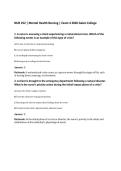 NUR 252 &vert; Mental Health Nursing &vert; Exam 4 2026 Galen College