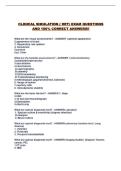 CLINICAL SIMULATION &lpar; RRT&rpar; EXAM QUESTIONS AND 100&percnt; CORRECT ANSWERS&excl;&excl;