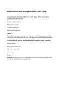 NUR 252 Mental Health Nursing Exam 7 2026 &vert;Galen College