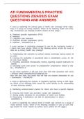 ATI FUNDAMENTALS PRACTICE QUESTIONS 2024&sol;2025 EXAM QUESTIONS AND ANSWERS