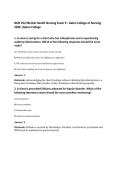 NUR 252 Mental Health Nursing Exam 9 - Galen College of Nursing 2026 &vert;Galen College