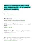 ENDEAVOR AIR MEDICAL FINAL PAPER 2026 TESTED QUESTIONS WITH ACCURATE SOLUTIONS GRADED A&plus;