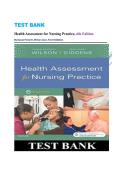 est Bank for Health Assessment for Nursing Practice 6th Edition by Susan Fickertt&comma; Jean Wilson & Foret Giddens &vert; All Chapters &vert; Latest Edition 2025&sol;2026 &vert; Complete Solution Guide &vert; Already Graded A&plus;