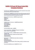 NURS 318 Exam &num;2 Study Guide With Complete Solutions