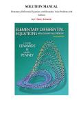 Instructor's Solutions Manual for Elementary Differential Equations with Boundary Value Problems &lpar;Classic Version&rpar;&comma; 6th edition by C&period; Henry Edwards&comma; Chapter 1-9 &vert; All Chapters