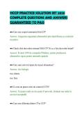 HCCP PRACTICE SOLUTION SET 2026 COMPLETE QUESTIONS AND ANSWERS GUARANTEED TO PASS