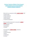 Nursing Capstone Midterm Exam Newest  2026 Questions and Correct Detailed  Answers Already Graded A&plus; 