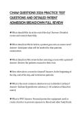 CHAM QUESTIONS 2026 PRACTICE TEST  QUESTIONS AND DETAILED PATIENT  ADMISSION BREAKDOWN FULL REVIEW 