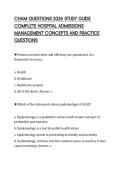 CHAM QUESTIONS 2026 STUDY GUIDE  COMPLETE HOSPITAL ADMISSIONS  MANAGEMENT CONCEPTS AND PRACTICE  QUESTIONS 