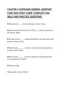 CHAPTER 4 HARTMANS NURSING ASSISTANT  CARE 2026 STUDY GUIDE COMPLETE CNA  SKILLS AND PRACTICE QUESTIONS