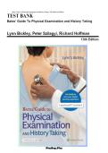 Test Bank &ndash; Bates&rsquo; Guide to Physical Examination and History Taking 13th Edition by Lynn S&period; Bickley &vert; Exam Questions & Solutions