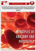 Test Bank for Principles of Anatomy and Physiology 12th Edition by Tortora & Derrickson &vert; Complete Guide with Verified Questions and Answers &lpar;A&plus; Study Resource&rpar;