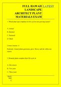 FULL HAWAII  LANDSCAPE  ARCHITECT PLANT  MATERIALS EXAM QUESTIONS AND ANSWERS 2026 - 2027