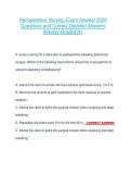 Perioperative Nursing Exam Newest 2026  Questions and Correct Detailed Answers  Already Graded A&plus; 