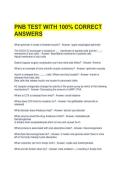 PNB TEST WITH 100&percnt; CORRECT ANSWERS 
