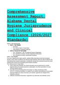 ALABAMA DENTAL HYGIENE BOARD EXAM TEST BANK 2026&sol;2027 &vert; Jurisprudence&comma; Laws & Clinical Compliance