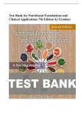 Test Bank &ndash; Nutritional Foundations and Clinical Applications 7th Edition by Grodner &vert; Exam Questions & Solutions