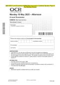 2025 OCR A Level Economics H460&sol;02 Macroeconomics Combined Test Paper & Answer Marking Guide
