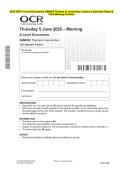 2025 OCR A Level Economics H460&sol;03 Themes in economics Combined Test Paper & Answer Marking Guide