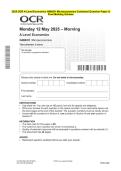 2025 OCR A Level Economics H460&sol;01 Microeconomics Combined Test Paper & Answer Marking Guide