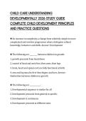 CHILD CARE UNDERSTANDING  DEVELOPMENTALLY 2026 STUDY GUIDE  COMPLETE CHILD DEVELOPMENT PRINCIPLES  AND PRACTICE QUESTIONS