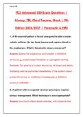 ITLS Advanced Exam 2026 &vert; 200 Practice Questions&comma; Verified Answers & Rationales &vert; Pass Your ITLS Provider Certification First Try