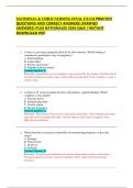 MATERNAL & CHILD NURSING FINAL EXAM PRACTICE QUESTIONS AND CORRECT ANSWERS &lpar;VERIFIED ANSWERS&rpar; PLUS RATIONALES 2026 Q&A &vert; INSTANT DOWNLOAD PDF