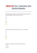 CSLB C10 Test 1 Questions and Correct Answers