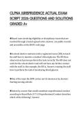 CLPNA JURISPRUDENCE ACTUAL EXAM  SCRIPT 2026 QUESTIONS AND SOLUTIONS  GRADED A&plus;