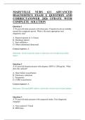 MARYVILLE NURS 611 ADVANCED DIAGNOSTICS EXAM 1&vert; QUESTION AND CORRECTANSWER 2026 UPDATE WITH COMPLETE SOLUTION