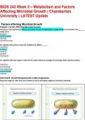 METABOLISM AND FACTORS AFFECTING MICROBIAL GROWTH