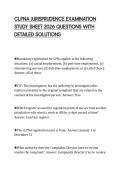 CLPNA JURISPRUDENCE EXAMINATION  STUDY SHEET 2026 QUESTIONS WITH  DETAILED SOLUTIONS
