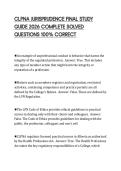 CLPNA JURISPRUDENCE FINAL STUDY  GUIDE 2026 COMPLETE SOLVED  QUESTIONS 100&percnt; CORRECT 