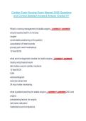 Cardiac Exam Nursing Exam Newest 2026 Questions  and Correct Detailed Answers Already Graded A&plus; 