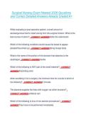 Surgical Nursing Exam Newest 2026 Qeustions  and Correct Detailed Answers Already Graded A&plus; 