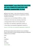 MANAGEMENT 3300 PRACTICE SOLUTION SET 2026 COMPLETE QUESTIONS AND ANSWERS GUARANTEED TO PASS