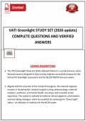 VATI Greenlight Study Set &lpar;2026 Update&rpar; Complete Questions&comma; Verified Answers&comma;  for NCLEX Preparation
