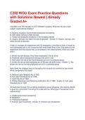 C202 WGU Exam Practice Questions with Solutions Newest &vert; Already Graded A&plus;
