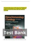 Test Bank &ndash; Clinical Immunology and Serology&colon; A Laboratory Perspective 5th Edition by Christine E&period; Dorresteyn Stevens & Linda E&period; Miller &vert; Complete Chapters Exam Questions & Solutions