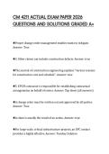 CM 4211 ACTUAL EXAM PAPER 2026  QUESTIONS AND SOLUTIONS GRADED A&plus; 