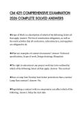 CM 4211 COMPREHENSIVE EXAMINATION  2026 COMPLETE SOLVED ANSWERS