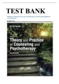Test Bank &ndash; Theory and Practice of Counseling and Psychotherapy 11th Edition by Gerald Corey &vert; Exam Questions & Solutions