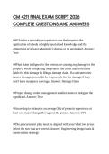 CM 4211 FINAL EXAM SCRIPT 2026  COMPLETE QUESTIONS AND ANSWERS